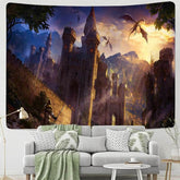 Lofaris Architecture Mountain 3D Printed Trippy Wall Tapestry